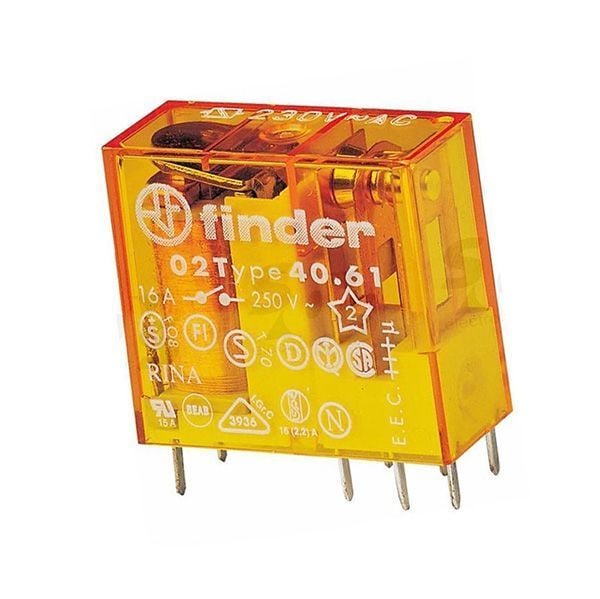Finder 40.61.8.230.0000 (4061 230V AC MİNYATÜR RÖLE)
