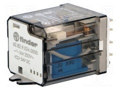 Finder 62.82.9.024.0000 (6282 24V DC ARKADAN MONTAJLI FASTON RÖLE)