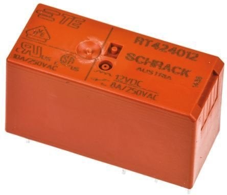 Schrack Schrack RT424012C (012 VDC 2 C/O 08A PCB RÖLE 8 PIN ŞEFFAF)
