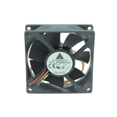 Delta QFR0824VH 24V DC Fan 80x80x25mm, 0.38A, 60 CFM, 3 Kablolu Yüksek Hızlı Aksiyel Fan