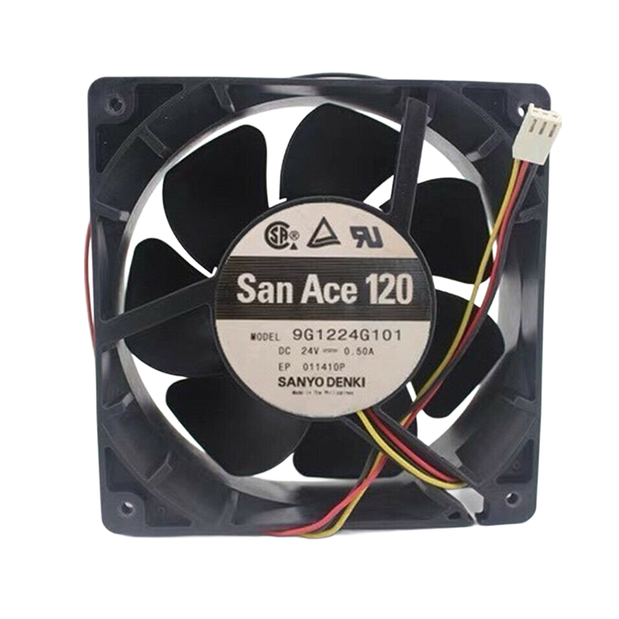 Sanyo Denki San Ace 9G1224G101 24V DC Fan 120x120x25mm, 0.50A, 2 Kablolu