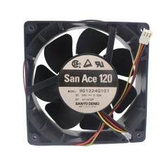 Sanyo Denki San Ace 9G1224G101 24V DC Fan 120x120x25mm, 0.50A, 2 Kablolu