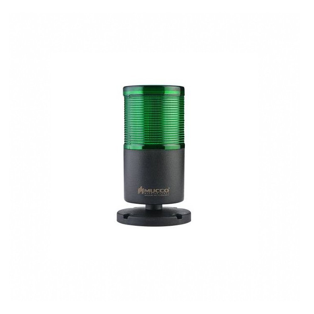 1 Katlı Sabit Işıklı Kolon 12-24v AC/DC SNT-7013-S1 Yeşil