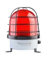 Buzzerlı Kafesli Çakar Döküm Tepe Lambası 85-260V AC/DC SNT-D12522-B-KFS Kırmızı