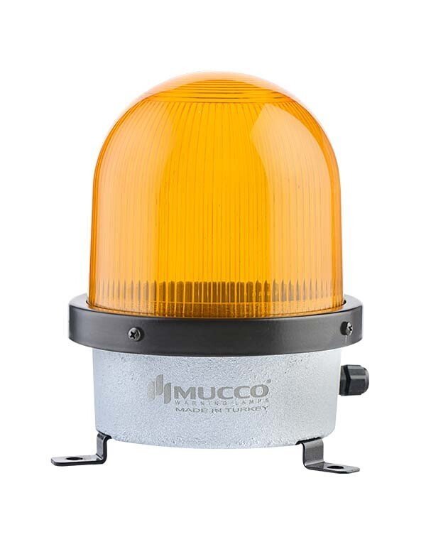 Buzzerlı Çakar Döküm Tepe Lambası 85-260V AC/DC SNT-D12522-B Sarı