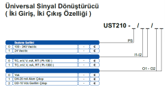 ORDEL UST210-0/00/11 Üniversal Sinyal Dönüştürücü ( İki Giriş, İki Çıkış Özelliği )