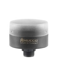 Somun Bağlantılı Sabit Flaşör Çakar Buzzer Mini Tepe Lambası 12-24V AC/DC SNT-SM715-B Beyaz