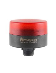 Somun Bağlantılı Sabit Flaşör Çakar Mini Tepe Lambası 12-24V AC/DC SNT-SM715 Kırmızı