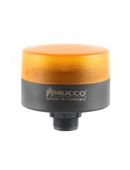 Somun Bağlantılı Sabit Flaşör Çakar Mini Tepe Lambası 12-24V AC/DC SNT-SM715 Sarı
