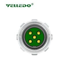 Velledq M12 5 Pin Dişi Düz 5 Mt. Kablolu Konnektör Sensör Kablosu M12F05T5.0PVC/BK