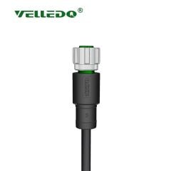 Velledq M8 4 Pin Dişi Düz 5 Mt. Kablolu Konnektör Sensör Kablosu M8F04T5.0PVC/BK