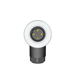 Velledq M12 B Code 4 Pin Erkek 90° Açılı Konnektör M12BM04S