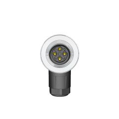 Velledq M12 B Code 4 Pin Dişi 90° Açılı Konnektör M12BF04S