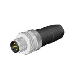 Velledq M12 B Code 4 Pin Erkek Düz Konnektör M12BM04T