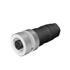 Velledq M12 B Code 4 Pin Dişi Düz Konnektör M12BF04T