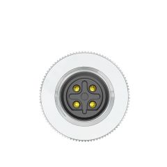 Velledq M12 B Code 4 Pin Dişi Düz Konnektör M12BF04T