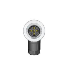 Velledq M12 B Code 5 Pin Dişi Açılı 90° Konnektör M12BF05S