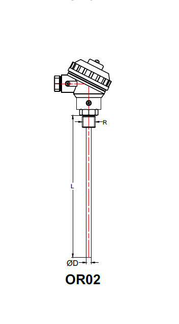 ORDEL OR02-B1H06-10 U EF Rezistans Tek Eleman Termometre