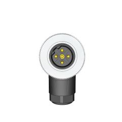 Velledq M12 B Code 5 Pin Erkek Açılı 90° Konnektör M12BM05S