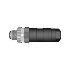 Velledq M12 B Code 5 Pin Erkek Düz Konnektör M12BM05T