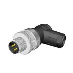 Velledq M12 D Code 5 Pin Erkek Açılı 90° Konnektör M12DM05S