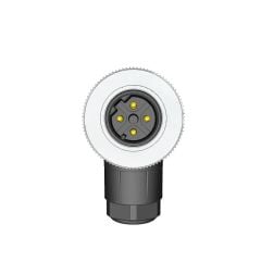 Velledq M12 D Code 5 Pin Erkek Açılı 90° Konnektör M12DM05S