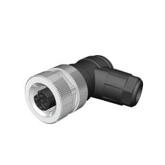 Velledq M12 D Code 5 Pin Dişi Açılı 90° Konnektör M12DF05S