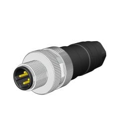Velledq M12 D Code 5 Pin Erkek Düz Konnektör M12DM05T