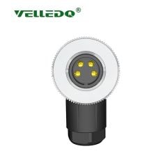 Velledq M8F04S M8 4 Pin Dişi 90° Açılı Konnektör