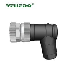 Velledq M8F04S M8 4 Pin Dişi 90° Açılı Konnektör