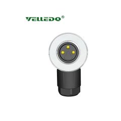 Velledq M8M03S M8 3 Pin Erkek 90° Açılı Konnektör