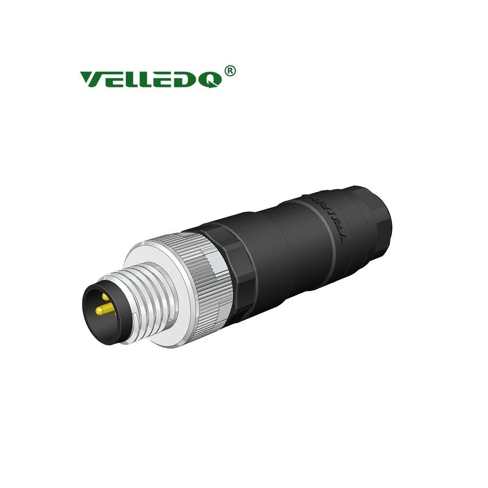 Velledq M8M03T M8 3 Pin Erkek Düz Konnektör