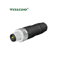Velledq M8M03T M8 3 Pin Erkek Düz Konnektör