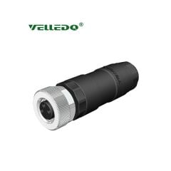Velledq M8F03T M8 3 Pin Dişi Düz Konnektör