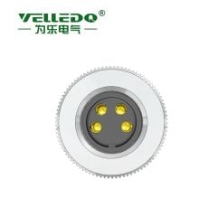 Velledq M8F04T M8 4 Pin Dişi Düz Konnektör