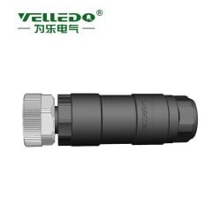 Velledq M8F04T M8 4 Pin Dişi Düz Konnektör