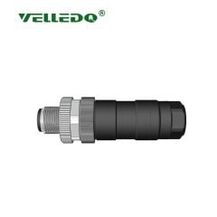 Velledq M12M05T M12 5 Pin Erkek Düz Konnektör
