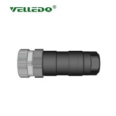 Velledq M12F04T M12 4 Pin Dişi Düz Konnektör