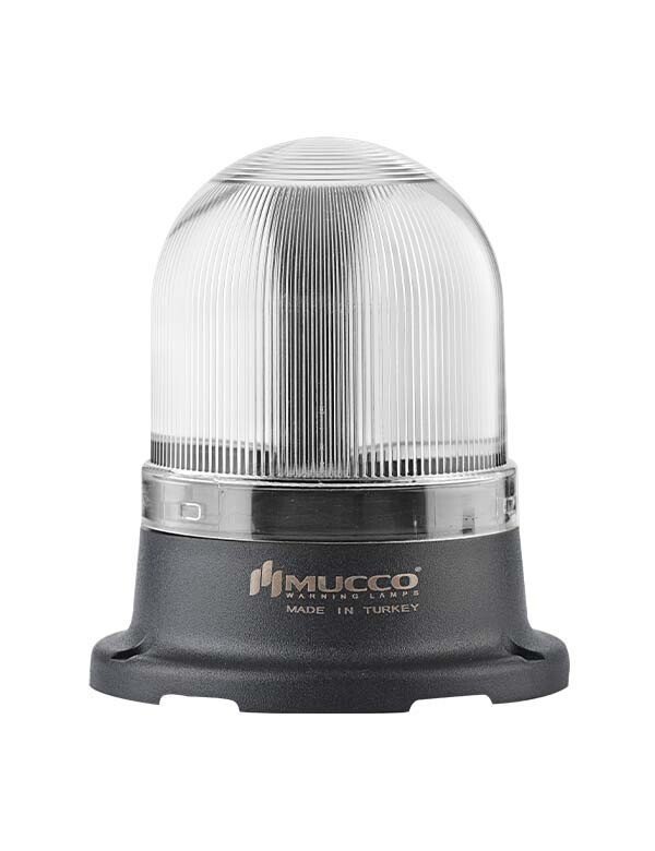 Ledli Tepe Lambası Sabit Buzzer 220 V AC SNT-725-SB Beyaz
