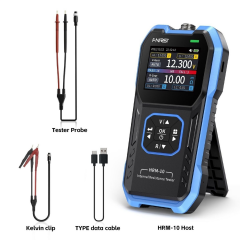 FNIRSI HRM-10 Akü İç Direnç ve Gerilim Ölçüm Cihazı | 0100V DC, 0200Ω | 4-Telli Yüksek Hassasiyetli Test