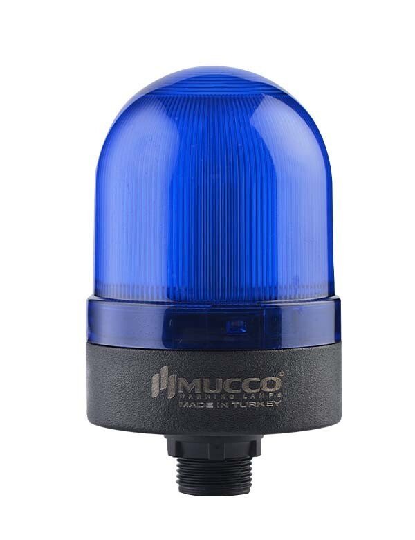 Çakar Buzzer Somun Bağlantılı Tepe Lambası 220V AC SNT-S725-CB Mavi