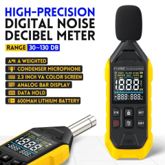 FNIRSI FDM01 Dijital Gürültü Desibel Metre 30–130dB A-Weighting FAST/SLOW