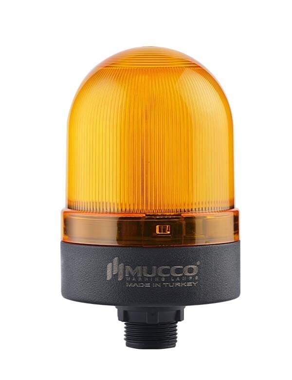 Flaşör Somun Bağlantılı Tepe Lambası 220V AC SNT-S725-F Sarı