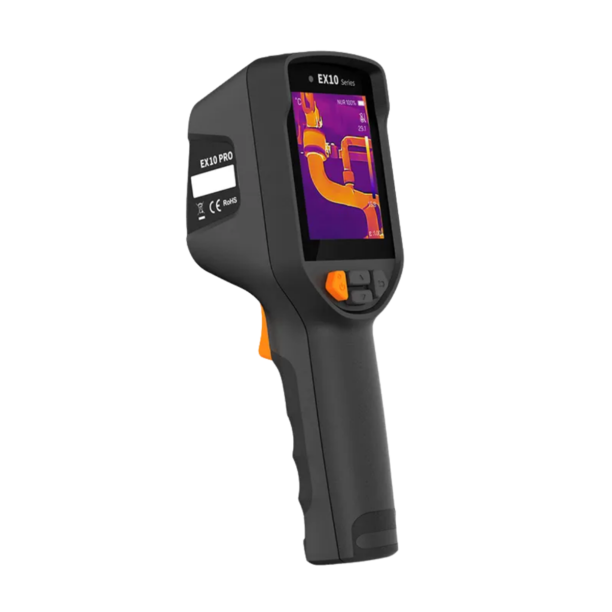 Raythink EX10 PRO El Tipi Termal Kamera – 160×120 IR, AI Süper Çözünürlük 320×240, 40mK, 10 Saat Pil