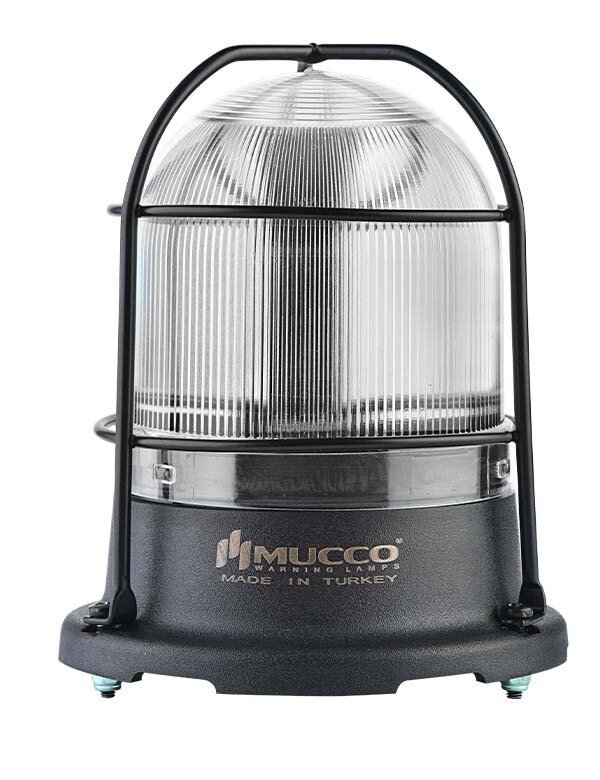 5 Modlu Üniversal Kafesli Buzzerlı Tepe Lambası 85-260V AC/DC SNT-125-B-KFS Beyaz