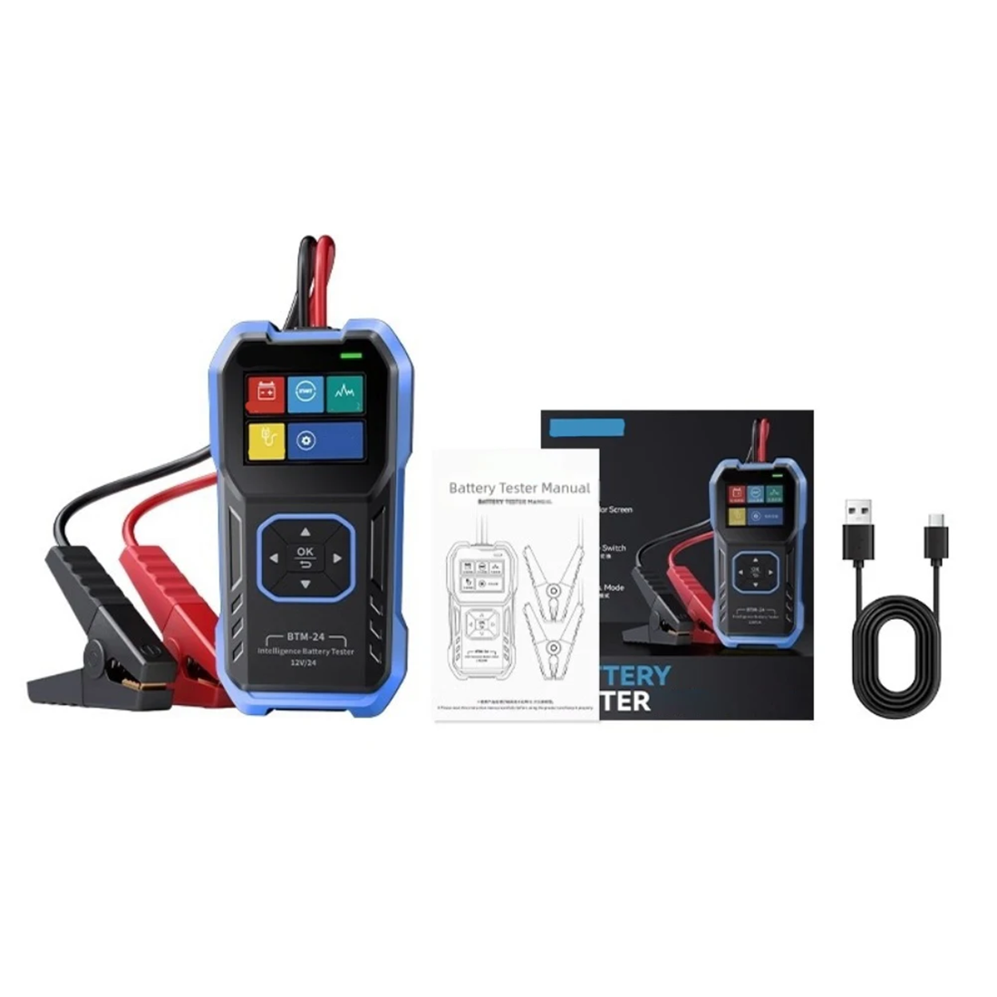 FNIRSI BTM-24 12V/24V Otomotiv Akü Test Cihazı – Aşırı Gerilim Korumalı Profesyonel Akü Analizörü