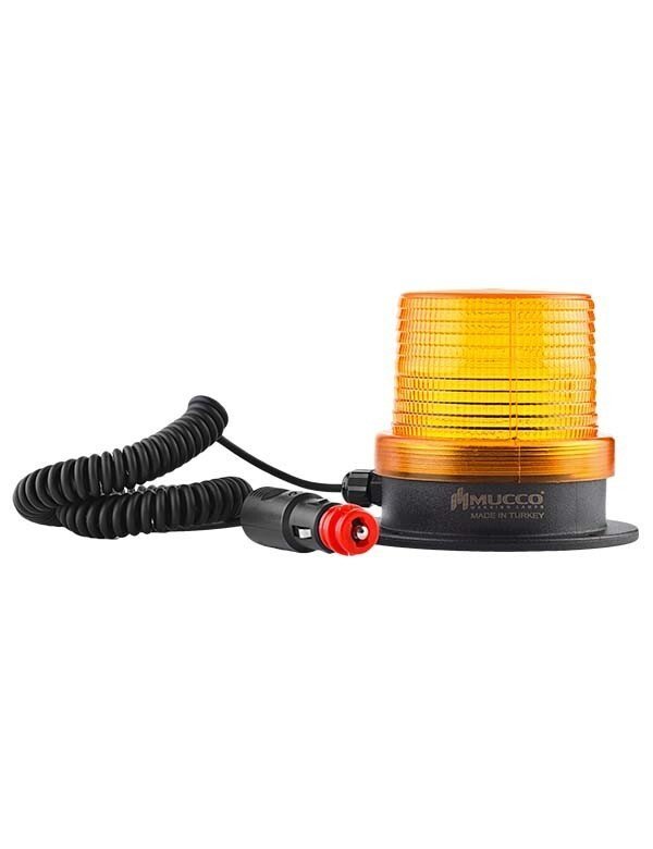 Mıknatıslı Çakmak Fişli Buzzer Çakar Tepe Lambası 12-24V AC/DC SNT-F915-B Sarı