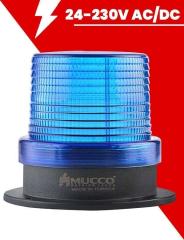 Ø 125 Çap Maksi Volt Tepe Lambası 24-230V AC/DC SNT-1212 Mavi