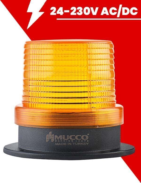 Ø 100 Çap Maksi Volt Tepe Lambası 24-230V AC/DC SNT-112 Sarı
