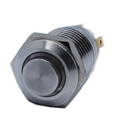 Butto J12-261-GD 12 mm LED IŞIKLI ÇIKIK KAFA YAYLI BUTON YEŞİL